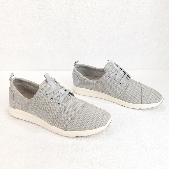 NWOT. TOMS LACE UP GRAY SNEAKERS - Picture 8 of 15